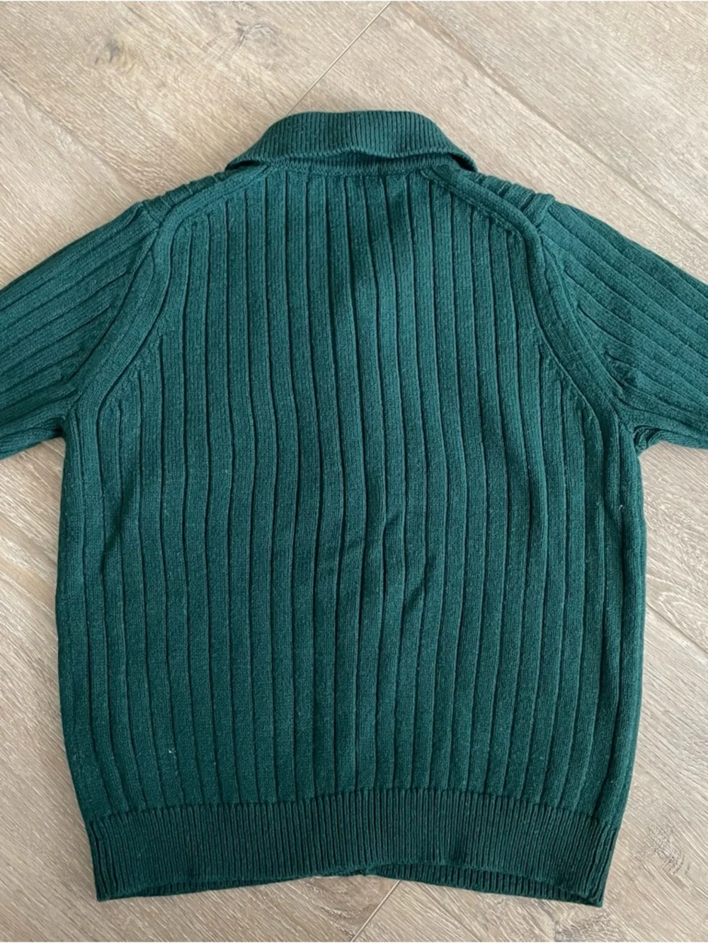Uniqlo Forest Green Ribbed Polo Button-Up Cardigan - Picture 4 of 4